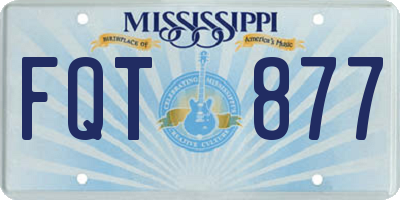 MS license plate FQT877