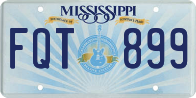 MS license plate FQT899