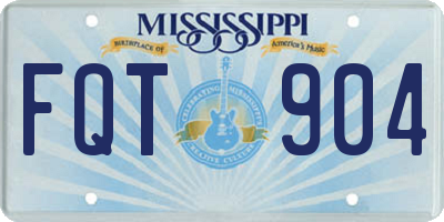 MS license plate FQT904