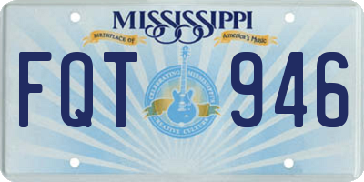 MS license plate FQT946