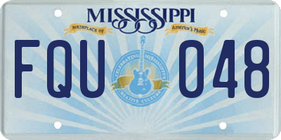 MS license plate FQU048