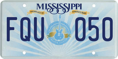 MS license plate FQU050