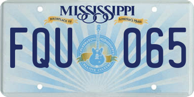 MS license plate FQU065