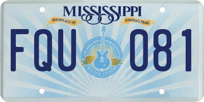 MS license plate FQU081