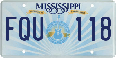 MS license plate FQU118