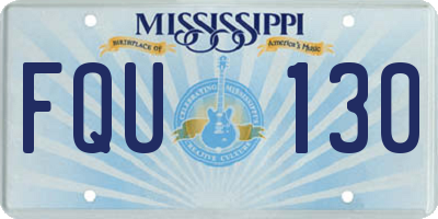 MS license plate FQU130
