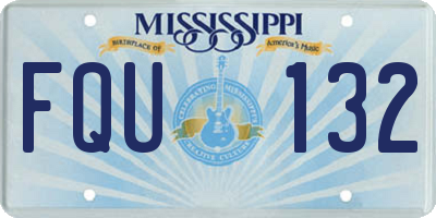 MS license plate FQU132
