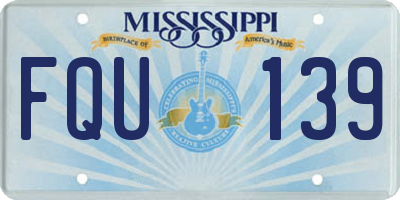 MS license plate FQU139