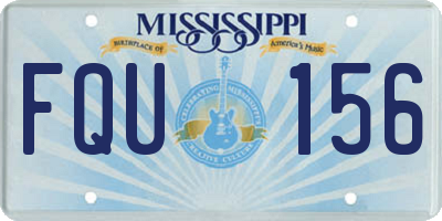 MS license plate FQU156