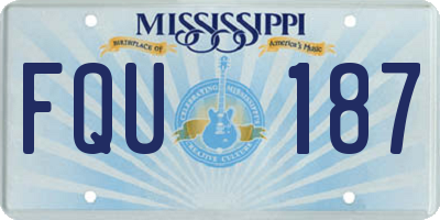 MS license plate FQU187