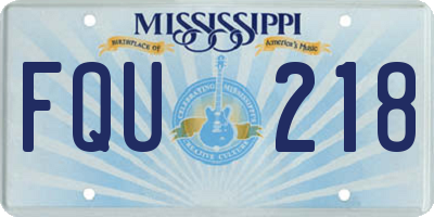MS license plate FQU218