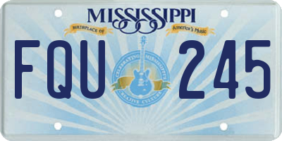MS license plate FQU245