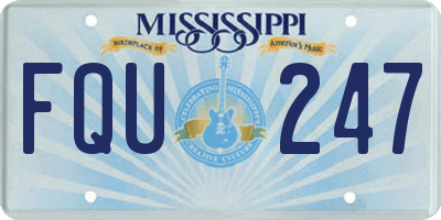 MS license plate FQU247
