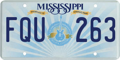 MS license plate FQU263