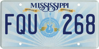 MS license plate FQU268