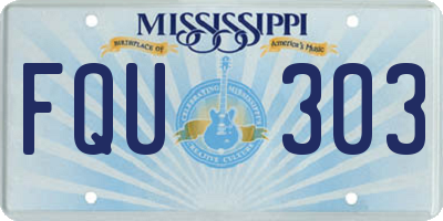 MS license plate FQU303