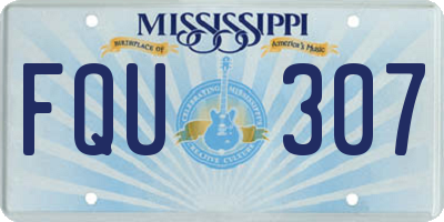 MS license plate FQU307