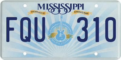 MS license plate FQU310