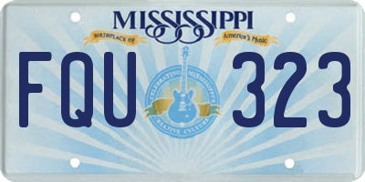 MS license plate FQU323