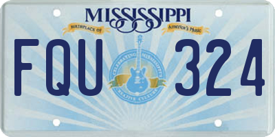 MS license plate FQU324