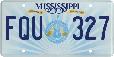 MS license plate FQU327
