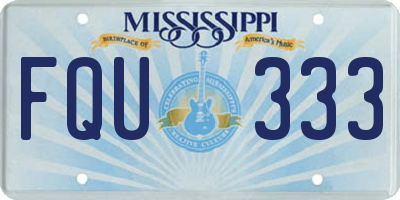MS license plate FQU333