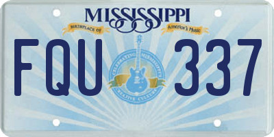 MS license plate FQU337