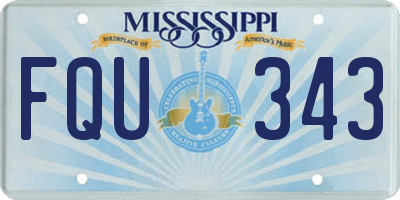MS license plate FQU343
