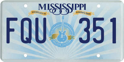 MS license plate FQU351