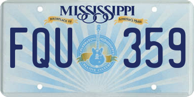 MS license plate FQU359