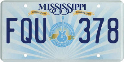 MS license plate FQU378