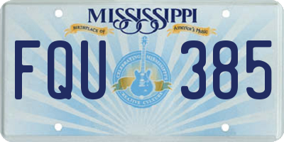 MS license plate FQU385