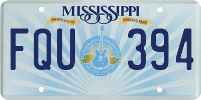 MS license plate FQU394