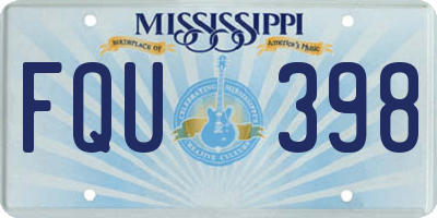 MS license plate FQU398