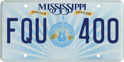 MS license plate FQU400