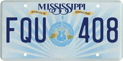 MS license plate FQU408
