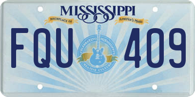 MS license plate FQU409