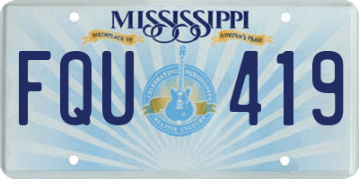 MS license plate FQU419
