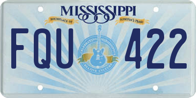 MS license plate FQU422