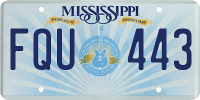 MS license plate FQU443