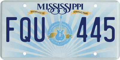 MS license plate FQU445