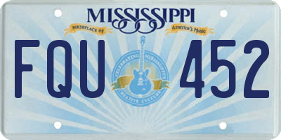 MS license plate FQU452