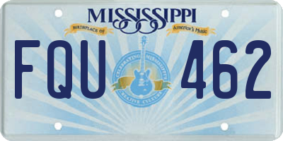 MS license plate FQU462