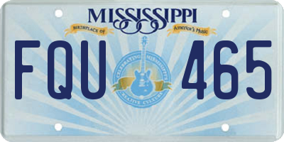 MS license plate FQU465