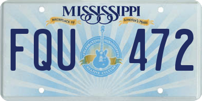 MS license plate FQU472