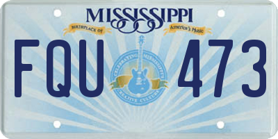 MS license plate FQU473
