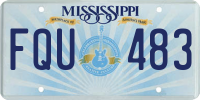 MS license plate FQU483
