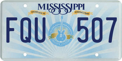 MS license plate FQU507