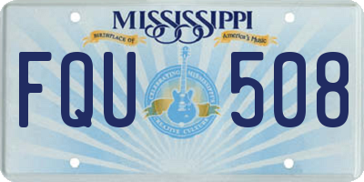 MS license plate FQU508