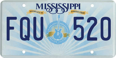 MS license plate FQU520